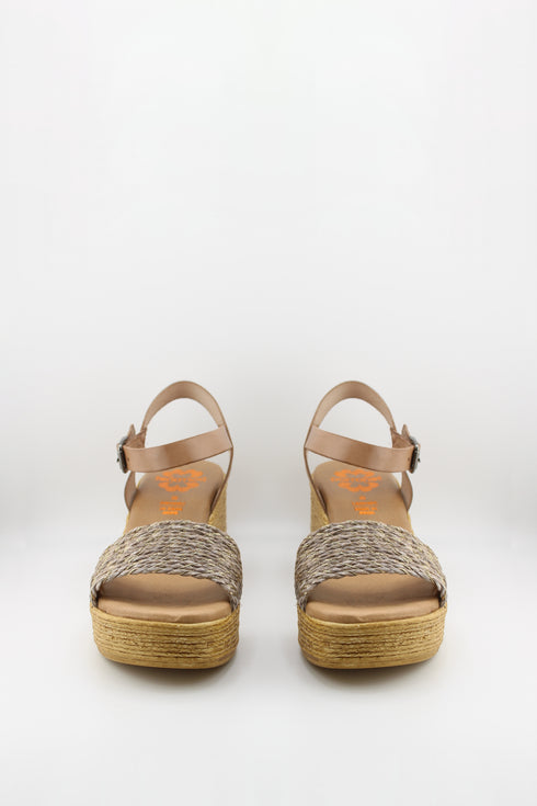 Porronet Braided Wedge Sandals with Buckle Strap