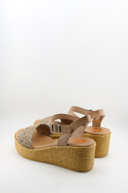 Porronet Braided Wedge Sandals with Buckle Strap