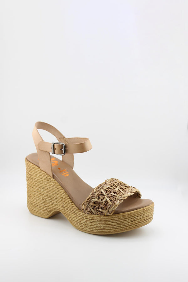 Porronet Woven Rattan Platform Wedge Sandals