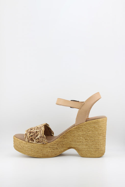 Porronet Woven Rattan Platform Wedge Sandals