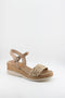 Porronet Braided Strap Wedge Sandal