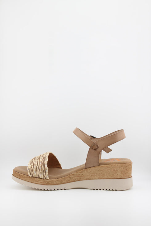 Porronet Braided Strap Wedge Sandal
