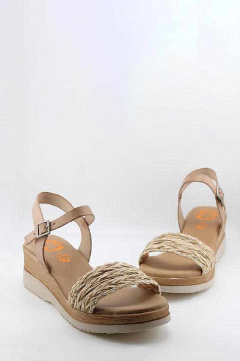 Porronet Braided Strap Wedge Sandal