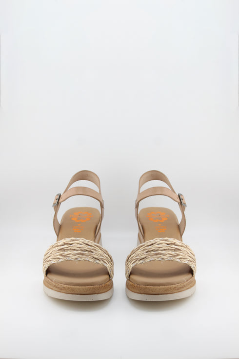 Porronet Braided Strap Wedge Sandal