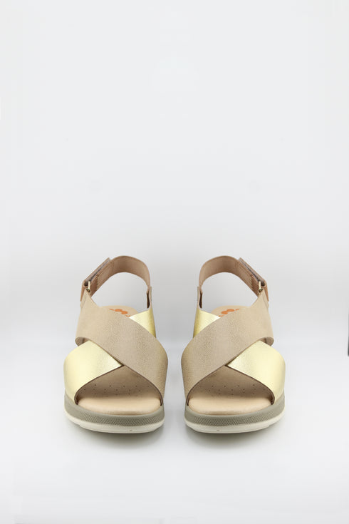 Porronet Platform Sandals with Crossed Straps