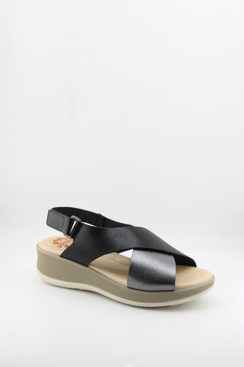Porronet Platform Sandals with Crossed Straps