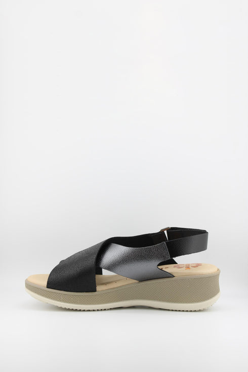 Porronet Platform Sandals with Crossed Straps