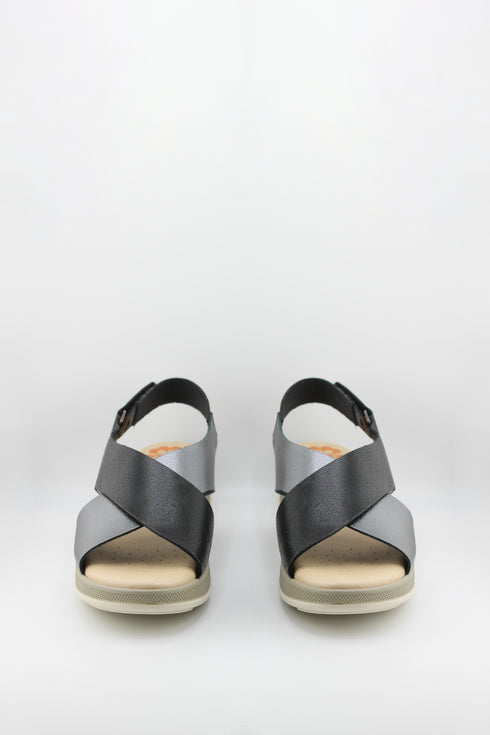 Porronet Platform Sandals with Crossed Straps