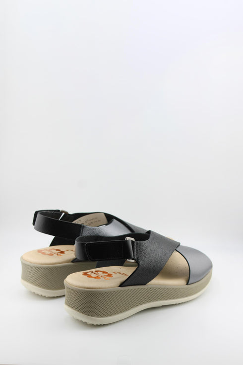Porronet Platform Sandals with Crossed Straps