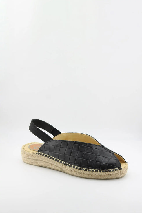 Salvi Calzados Woven Slingback Espadrille Sandals