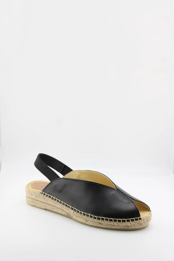 Salvi Calzados Leather Espadrille Slingback Sandals