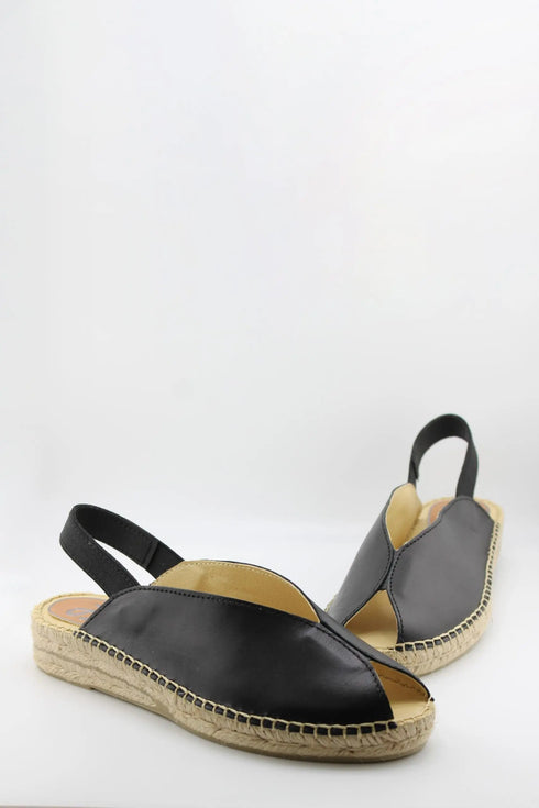 Salvi Calzados Leather Espadrille Slingback Sandals