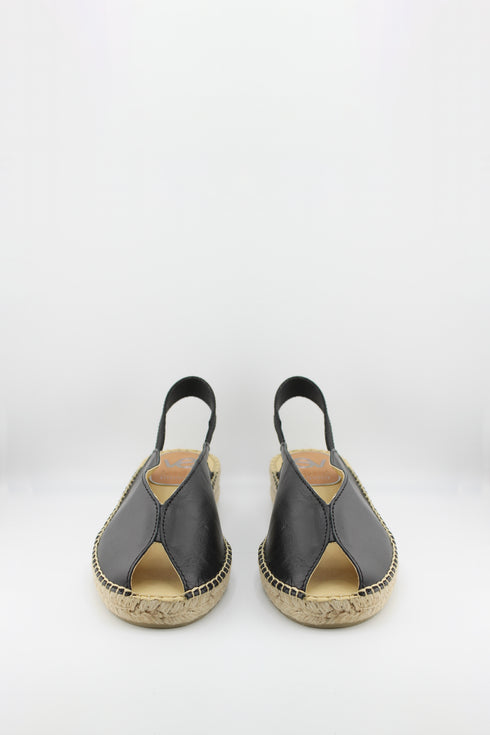 Salvi Calzados Leather Espadrille Slingback Sandals