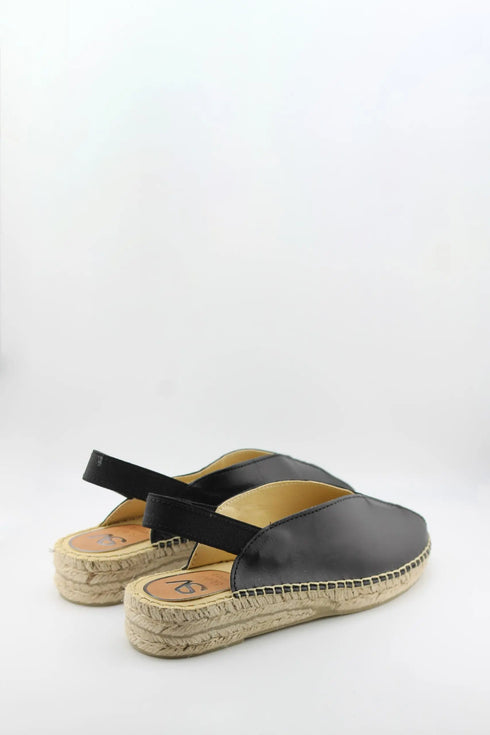 Salvi Calzados Leather Espadrille Slingback Sandals