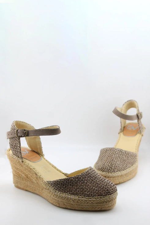 Salvi Calzados Woven Espadrille Wedge Sandal