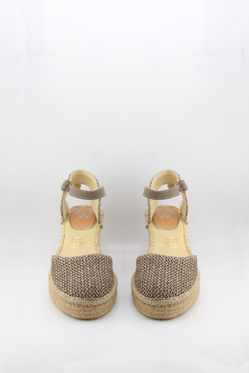 Salvi Calzados Woven Espadrille Wedge Sandal