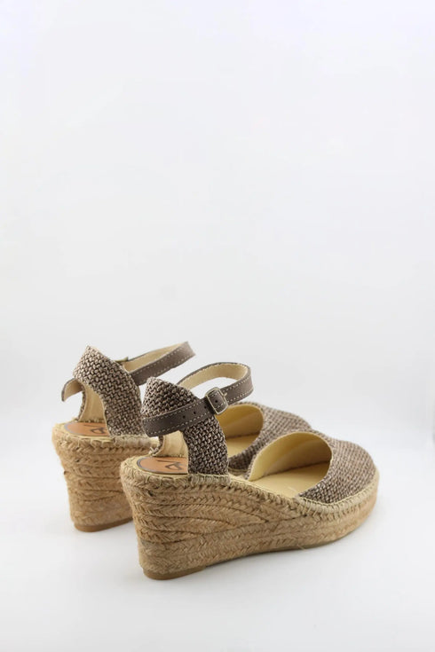 Salvi Calzados Woven Espadrille Wedge Sandal