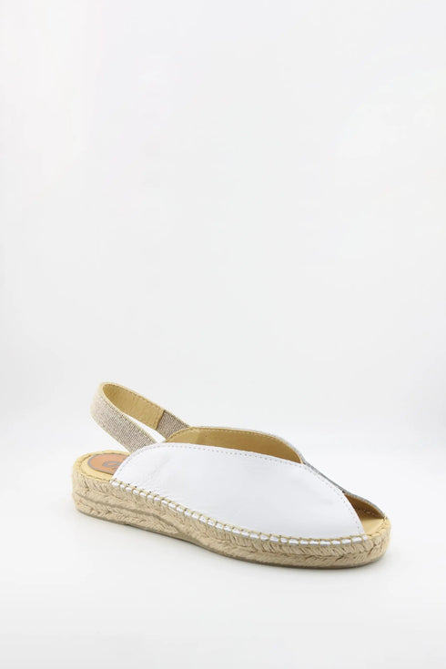 Salvi Calzados Leather Espadrille Slingback Sandals