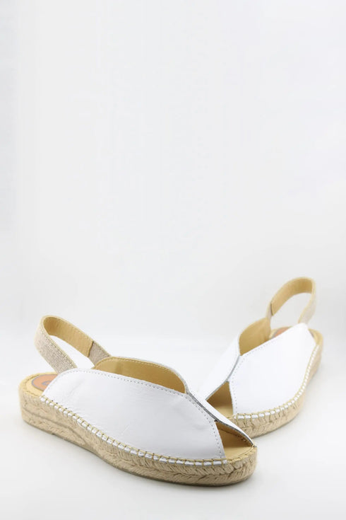 Salvi Calzados Leather Espadrille Slingback Sandals