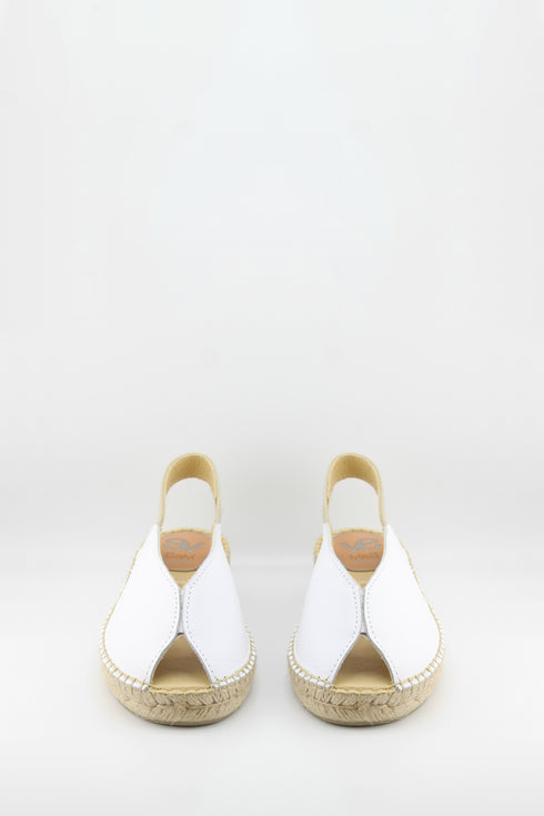 Salvi Calzados Leather Espadrille Slingback Sandals