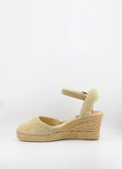 Salvi Calzados Woven Espadrille Wedge Sandal