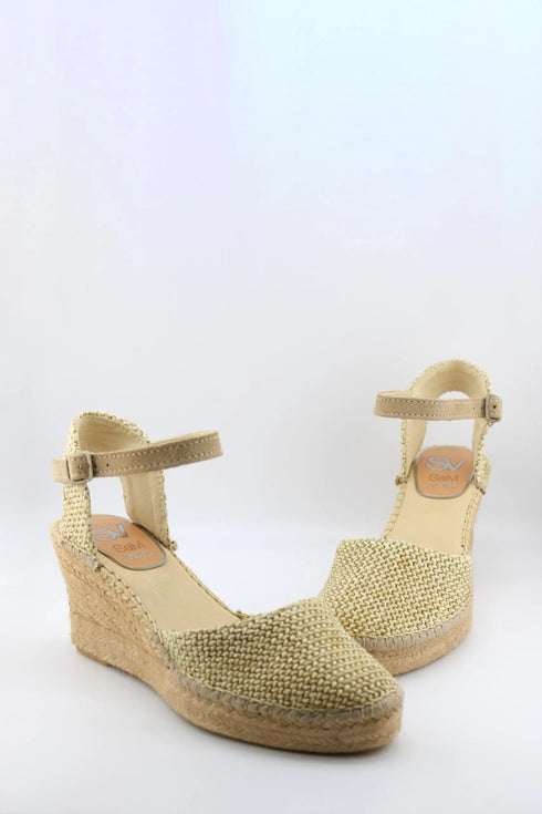 Salvi Calzados Woven Espadrille Wedge Sandal