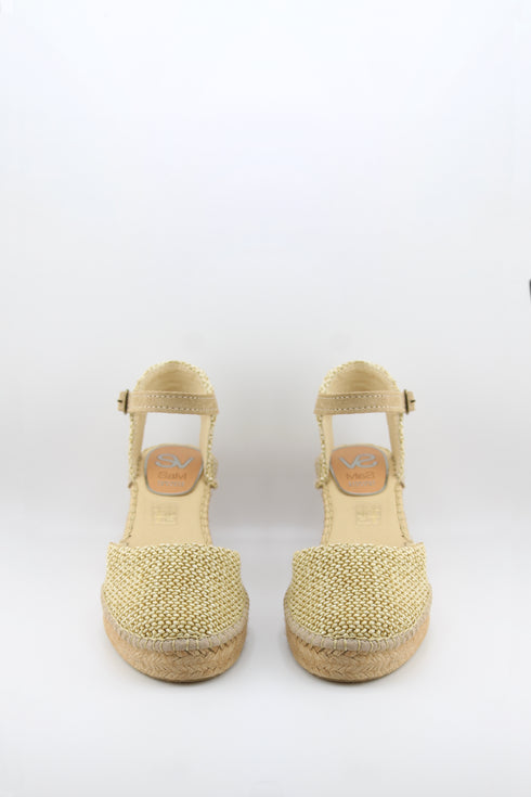 Salvi Calzados Woven Espadrille Wedge Sandal