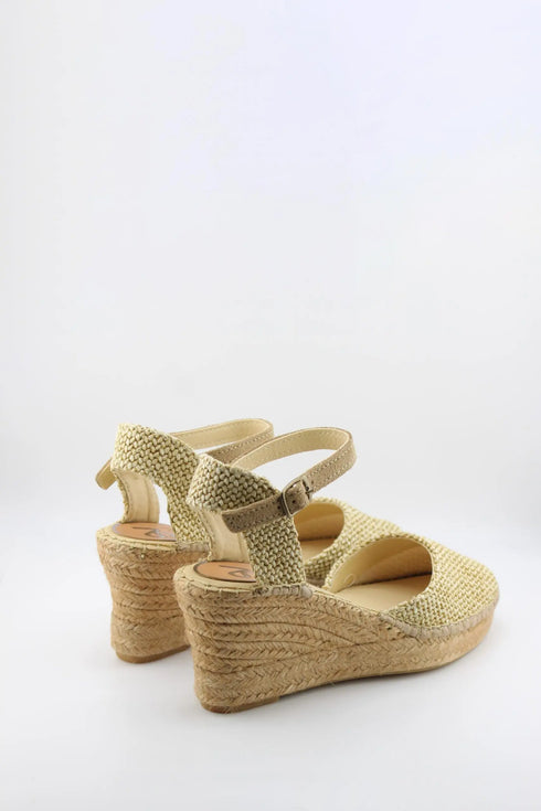 Salvi Calzados Woven Espadrille Wedge Sandal
