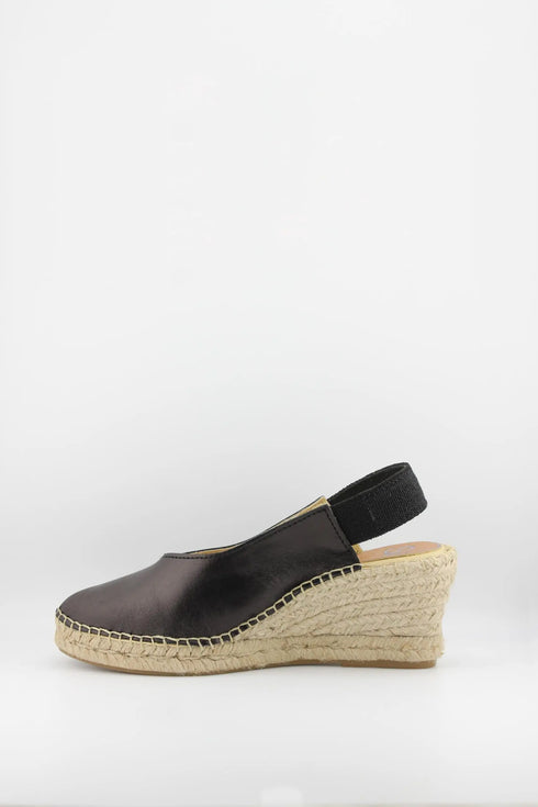 Salvi Calzados Slingback Peep-Toe Espadrille Wedges
