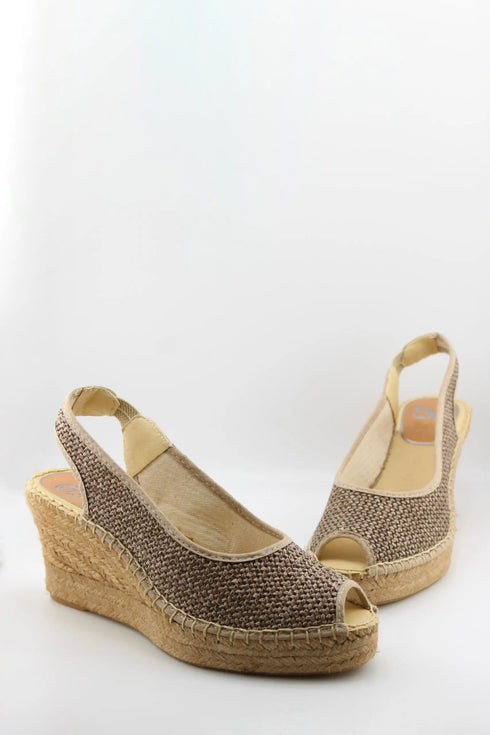 Salvi Calzados Woven Espadrille Slingback Wedge