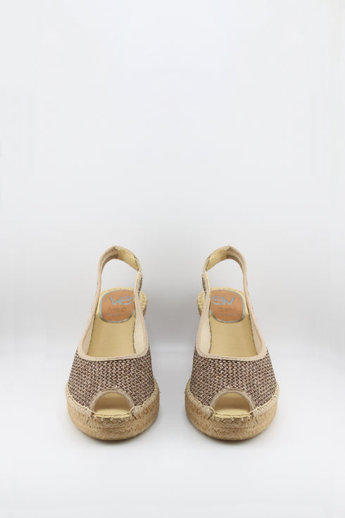 Salvi Calzados Woven Espadrille Slingback Wedge