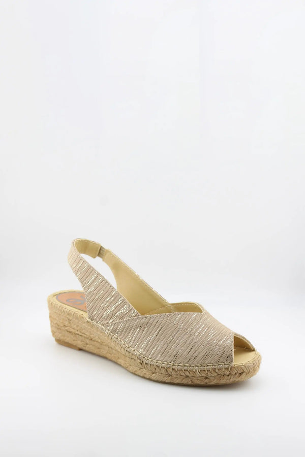 Salvi Calzados Woven Slingback Espadrille Wedge Sandals