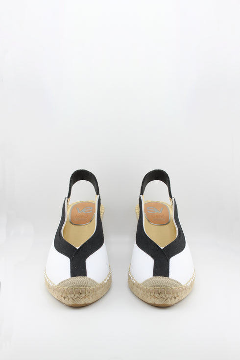 Salvi Calzados Slingback Peep-Toe Espadrille Wedges