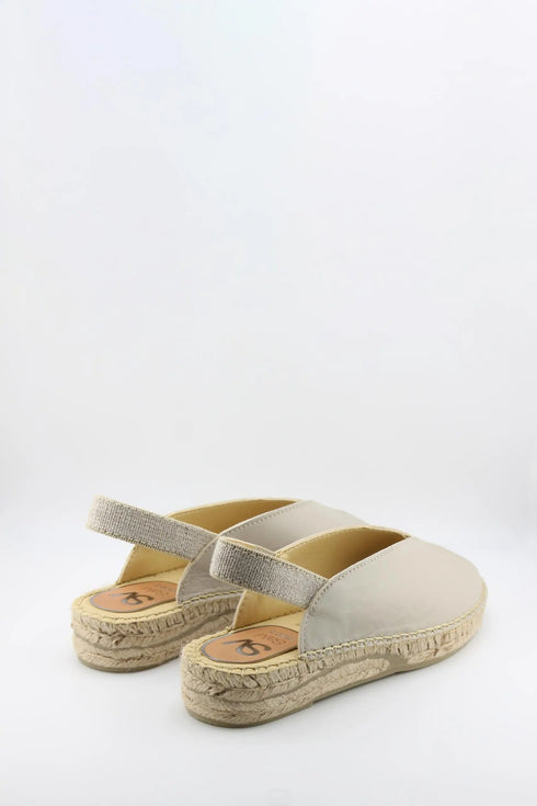 Salvi Calzados Leather Espadrille Slingback Sandals