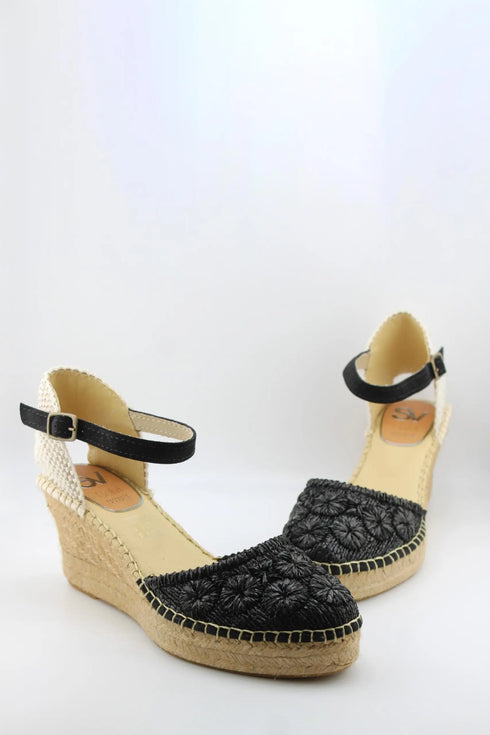 Salvi Calzados Woven Wedge Espadrille Sandals