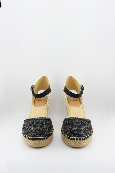 Salvi Calzados Woven Wedge Espadrille Sandals