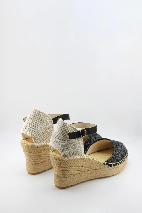 Salvi Calzados Woven Wedge Espadrille Sandals