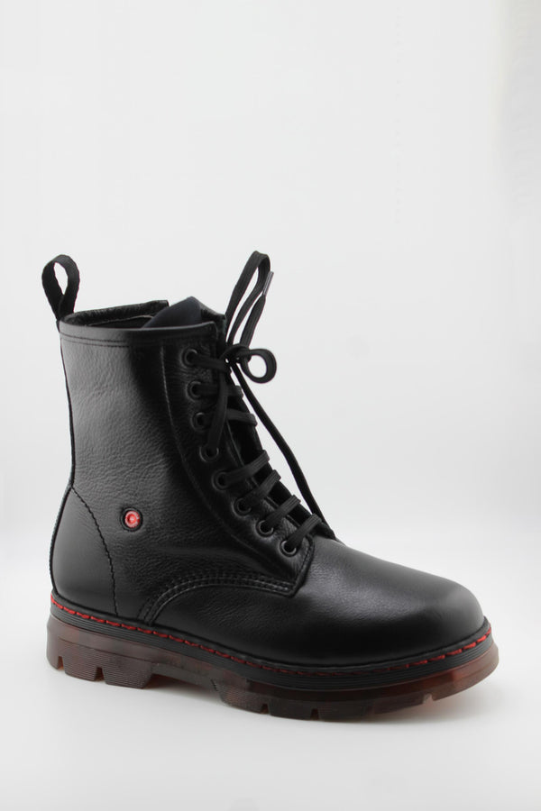 Robinson Leather Lace-Up Ankle Combat Boots