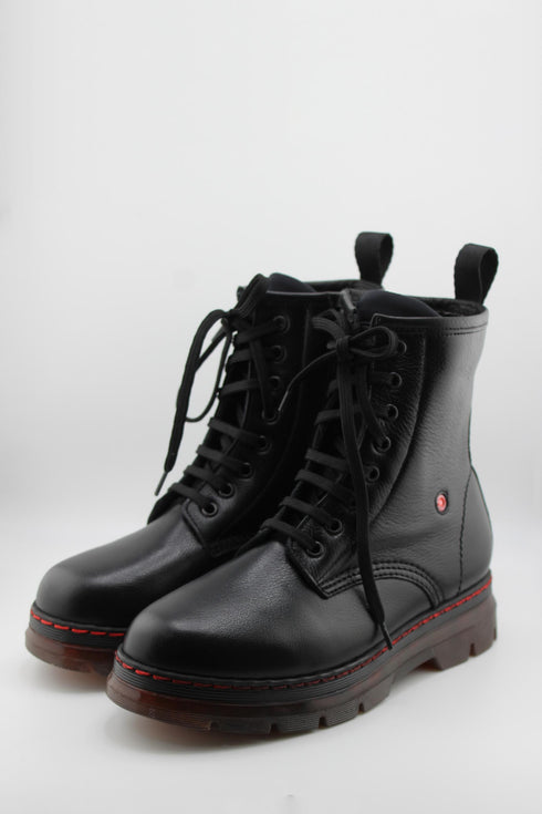 Robinson Leather Lace-Up Ankle Combat Boots