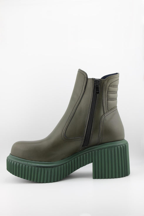 Robinson Chunky Sole Leather Ankle Boots