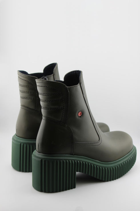 Robinson Chunky Sole Leather Ankle Boots