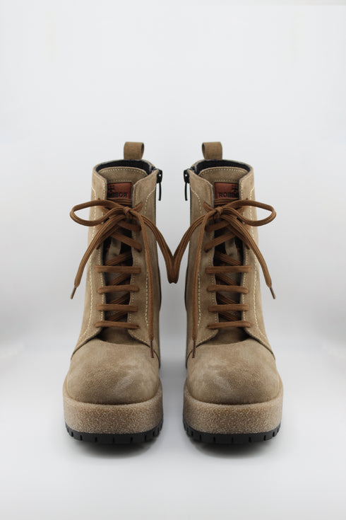Robinson Suede Platform Lace-Up Ankle Boots