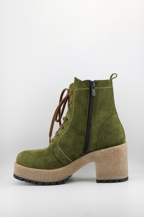 Robinson Suede Platform Lace-Up Ankle Boots
