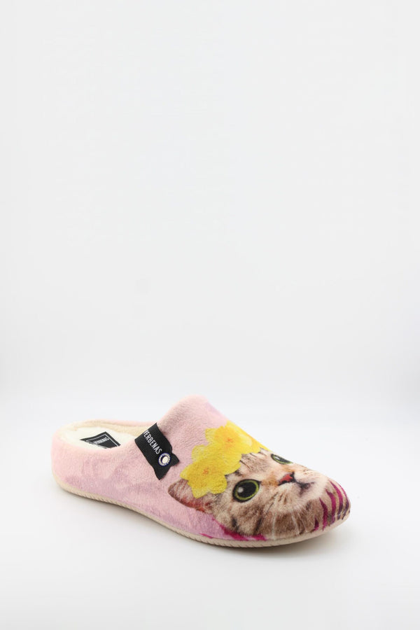 Verbenas Cat Graphic Indoor Slipper