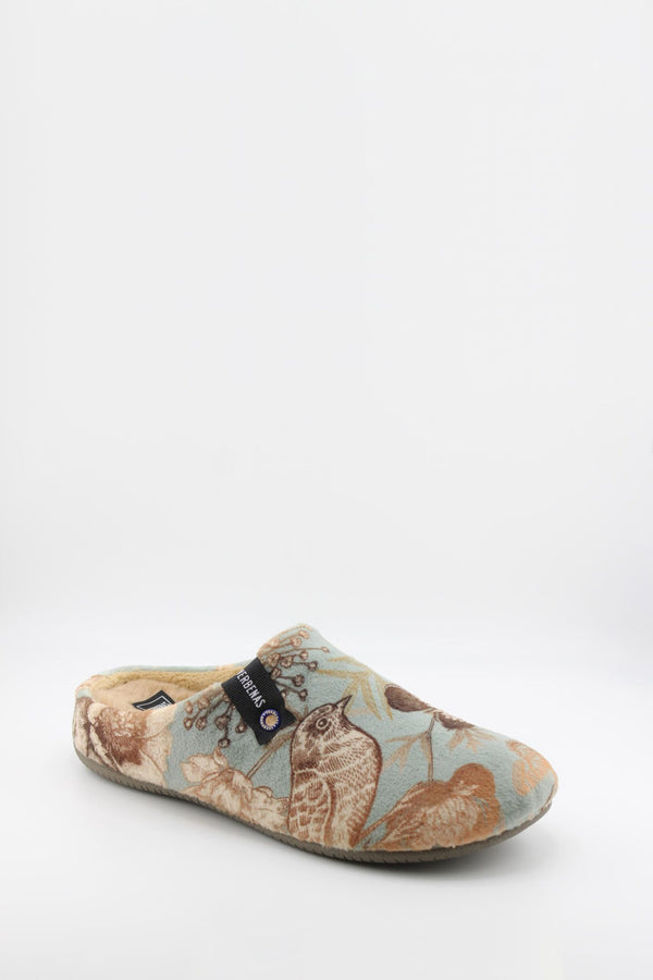 Verbenas Botanical Print Indoor Slipper