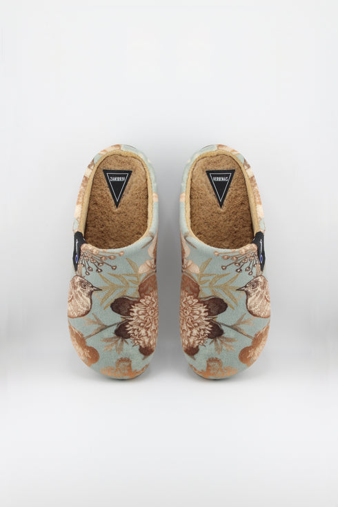 Verbenas Botanical Print Indoor Slipper