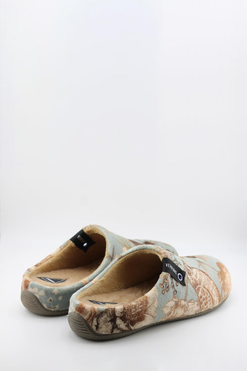 Verbenas Botanical Print Indoor Slipper