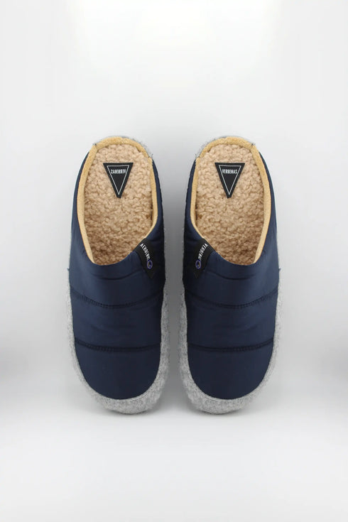 Verbenas Men Quilted Sherpa Lined Slide Slippers