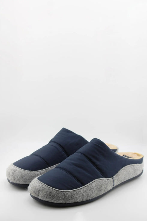 Verbenas Men Quilted Sherpa Lined Slide Slippers