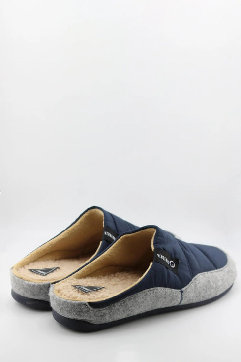 Verbenas Men Quilted Sherpa Lined Slide Slippers